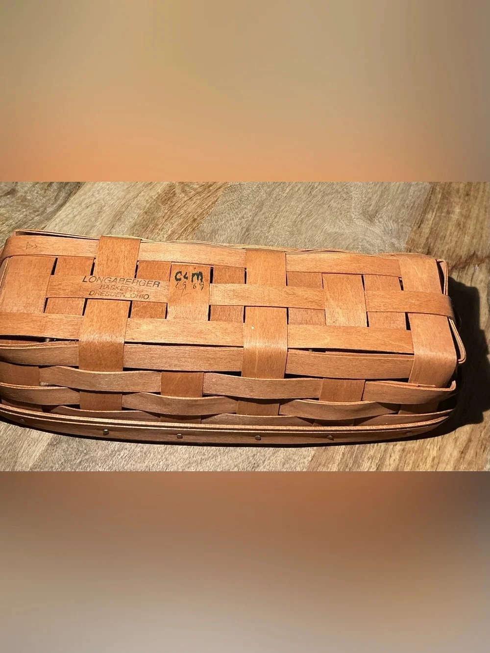 Vintage 1989 Longaberger Cracker Basket